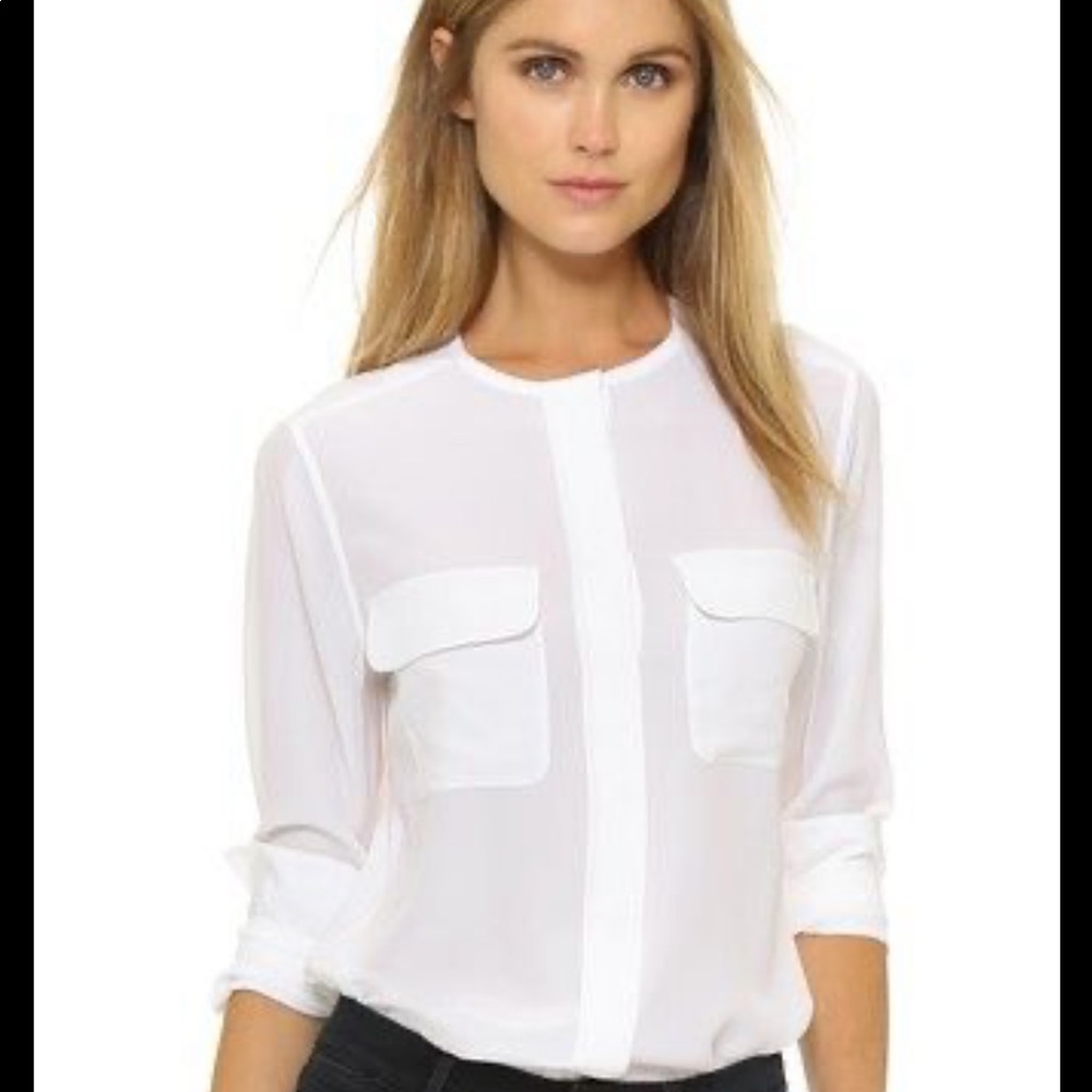 Equipment Silk Button-Down Shirt in Ivory